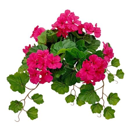 Géranium Suspendu Fuchsia 51cm Artificiel Anti-UV