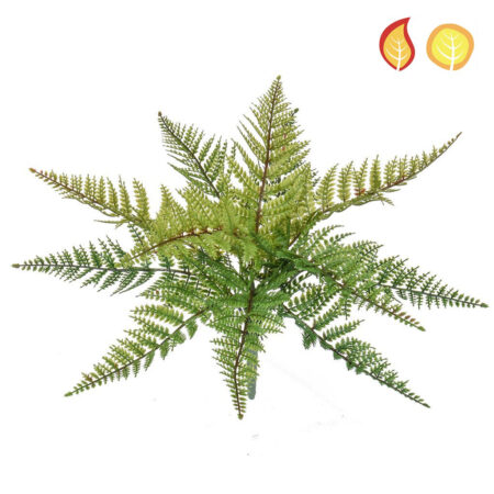Fougère Artificielle Anti-UV 36cm – Feuilles de Cuir