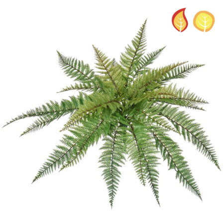 Fougère Artificielle Anti-UV 48cm – Feuilles de Cuir