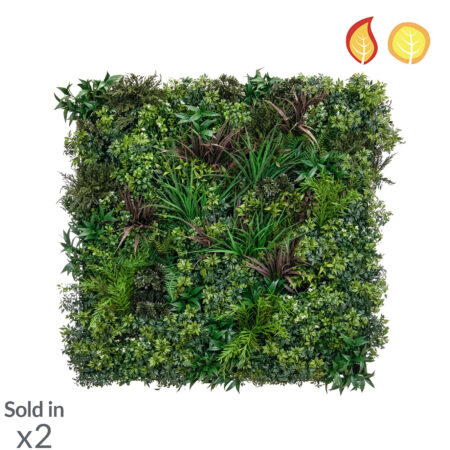 Panneau Mur Végétal Anti-UV Mat Mixed 100x100cm – Extérieur
