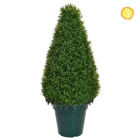 Topiaire romarin artificiel anti-UV 75cm tour pot corten