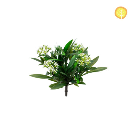 Plante Fleurie Artificielle Anti-UV 25cm – Blanc HL