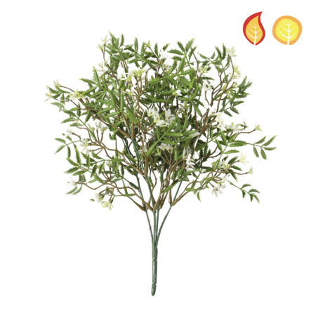 Buisson Fleuri Artificiel Anti-UV 37cm – Fleurs Blanches FR UV