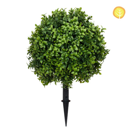 Boule de buis anti-UV sur pic de sol 50cm