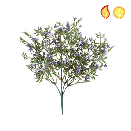 Buisson Fleuri Artificiel Anti-UV 37cm – Fleurs Violettes